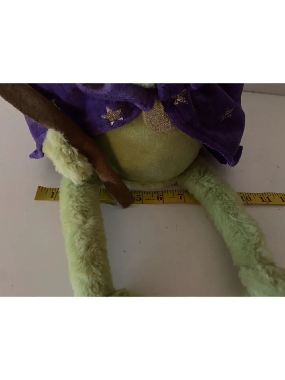 Moonlight Manor Frog Wizard With Hat & Wand Plush Green/Purple Halloween VIRAL - Picture 11 of 11